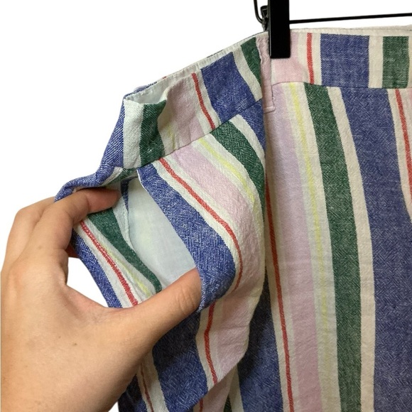 Old Navy Blue and Green Striped Shorts with Relaxed Fit - Picture 3 of 5